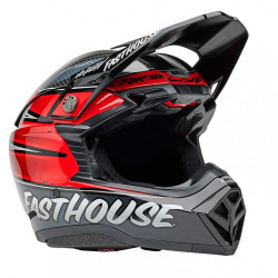 BELL - CASCO MOTOCROSS MOTO-10 SPHERICAL 2025 FASTHOUSE DITD 25 - GRIGIO/ROSSO