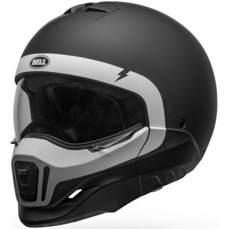 BELL - CASCO MOTO INTEGRALE BROOZER CRANIUM NERO OPACO/BIANCO