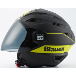 BLAUER HT - CASCO MOTO JET BRAT NERO OPACO/GIALLO FLUO