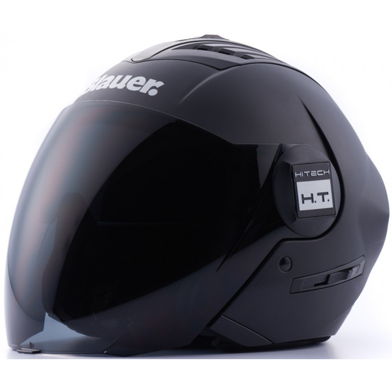 BLAUER HT - CASCO MOTO JET REAL MONOCHROME NERO OPACO BLAUER HT - CASCO MOTO JET REAL MONOCHROME NERO OPACO