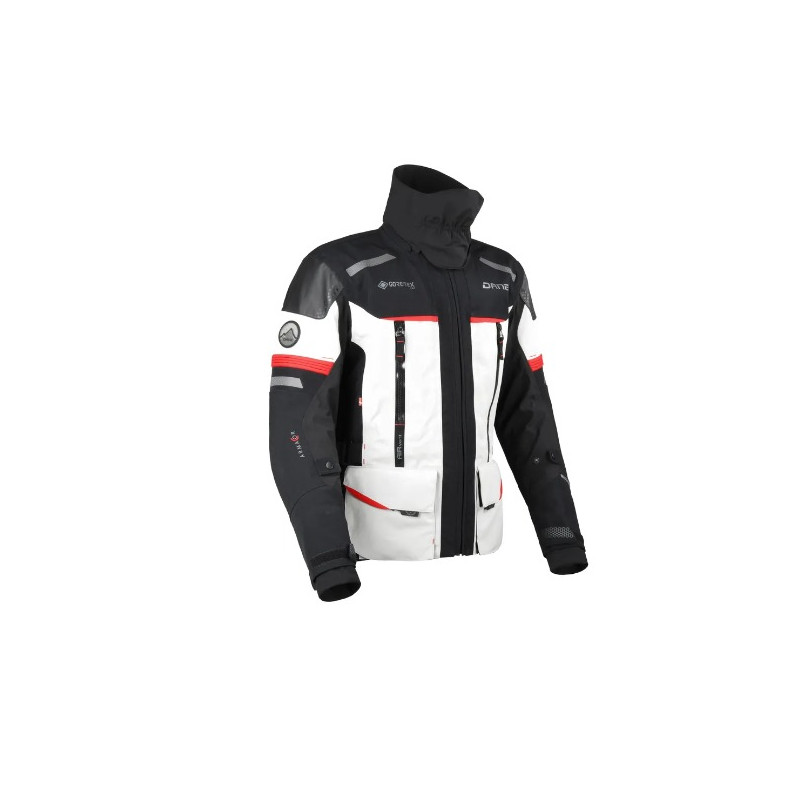 DANE - GIACCA MOTO TOURING BORNHOLM GORE-TEX PRO GRIGIO/NERO/ROSSO DANE - GIACCA MOTO TOURING BORNHOLM GORE-TEX PRO GRIGIO/NERO/ROSSO