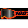 100% - MASCHERA MOTOCROSS ACCURI 2 SAND - LENTE SMOKE - ARANCIONE FLUO