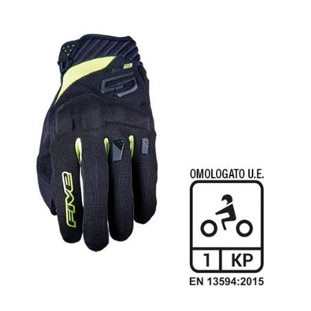 FIVE - GUANTI MOTO ESTIVI RS3 EVO - NERO/GIALLO FLUO