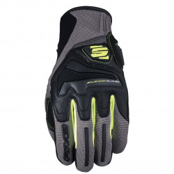 FIVE - GUANTI MOTO ESTIVI RS4 GRIGIO/GIALLO FLUO