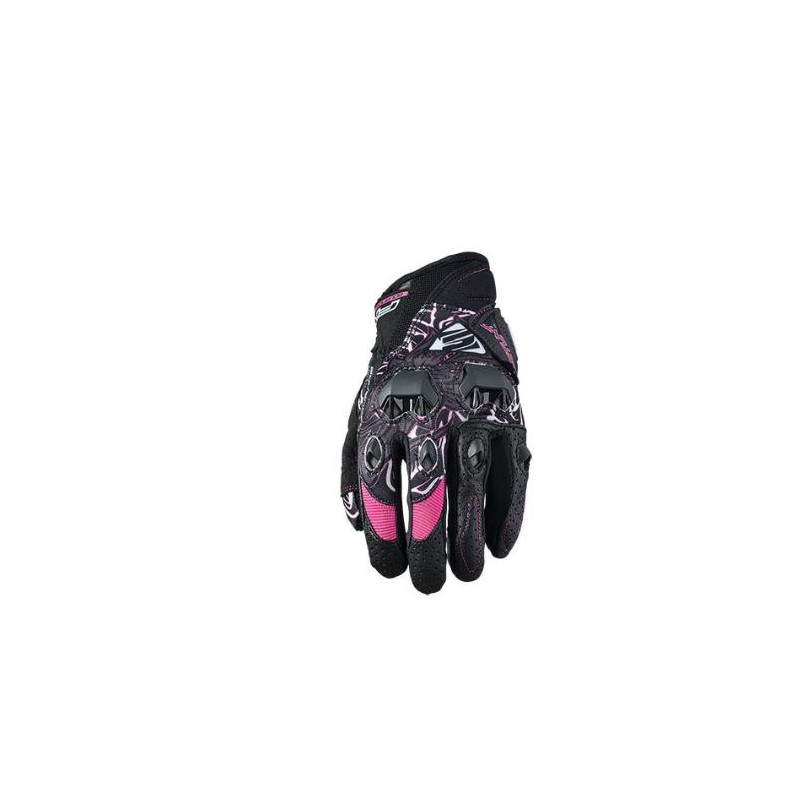 FIVE - GUANTI MOTO ESTIVI STUNT EVO DONNA REPLICA NERO/ROSA