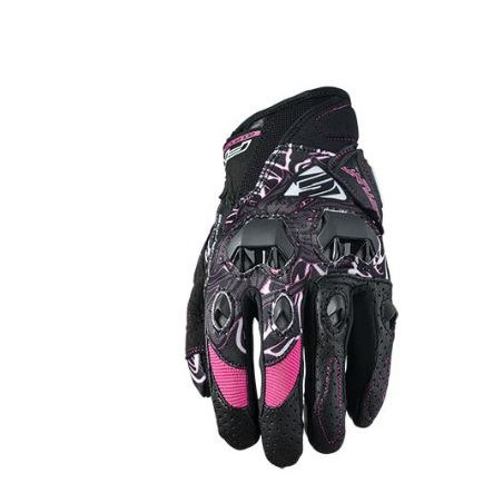 FIVE - GUANTI MOTO ESTIVI STUNT EVO DONNA REPLICA NERO/ROSA