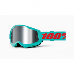 100% - MASCHERA STRATA 2 MAUPITI - LENTE A SPECCHIO ARGENTO - BLU