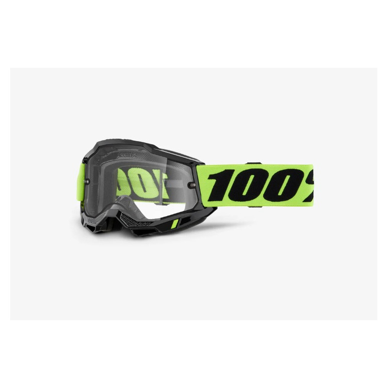 100% - MASCHERINA MOTOCROSS ACCURI 2 ENDURO LENTE TRASPRENTE 641191- GIALLO