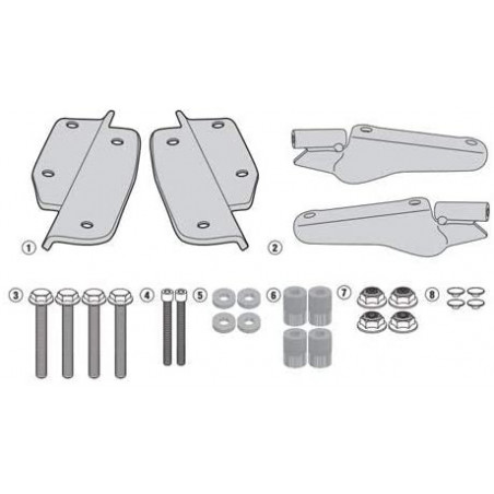 GIVI - ATTACCO POSTERIORE SPECIFICO PER BAULETTO HONDA AFRICA TWIN CRF1000L 16-17 SR1144