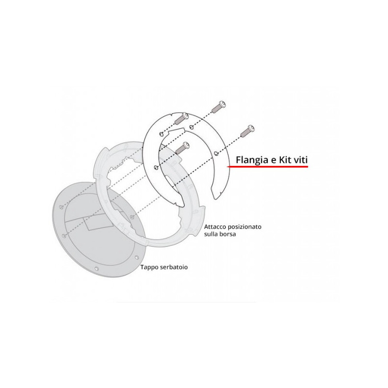 GIVI - FLANGIA PER BORSE SERBATOIO TANKLOCK BF12 GIVI - FLANGIA PER BORSE SERBATOIO TANKLOCK BF12
