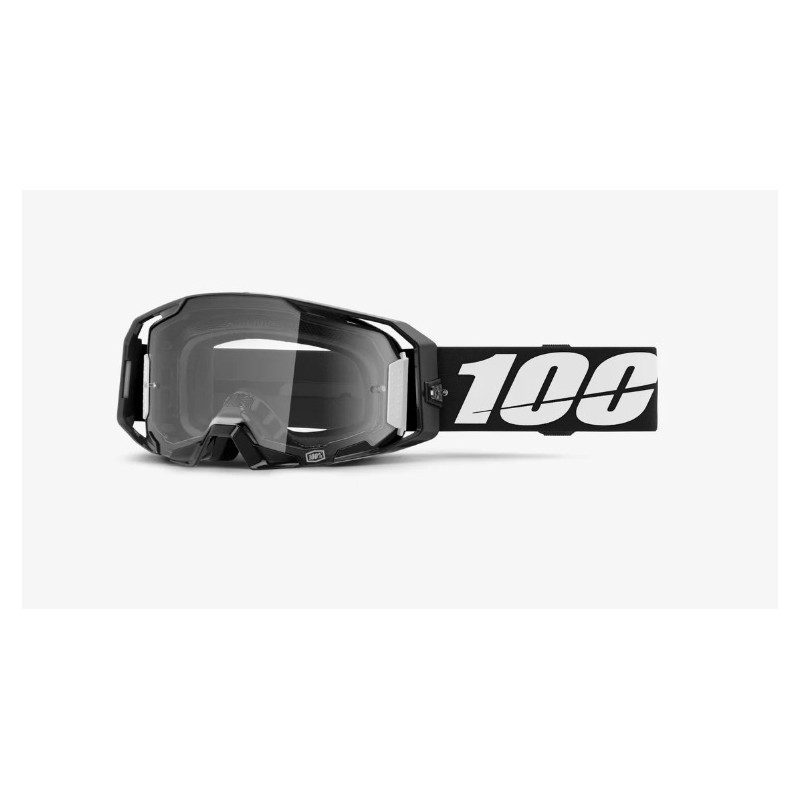 100% - MASCHERINA MOTOCROSS ARMATIC LENTE SPECCHIATA ARGENTO - NERO