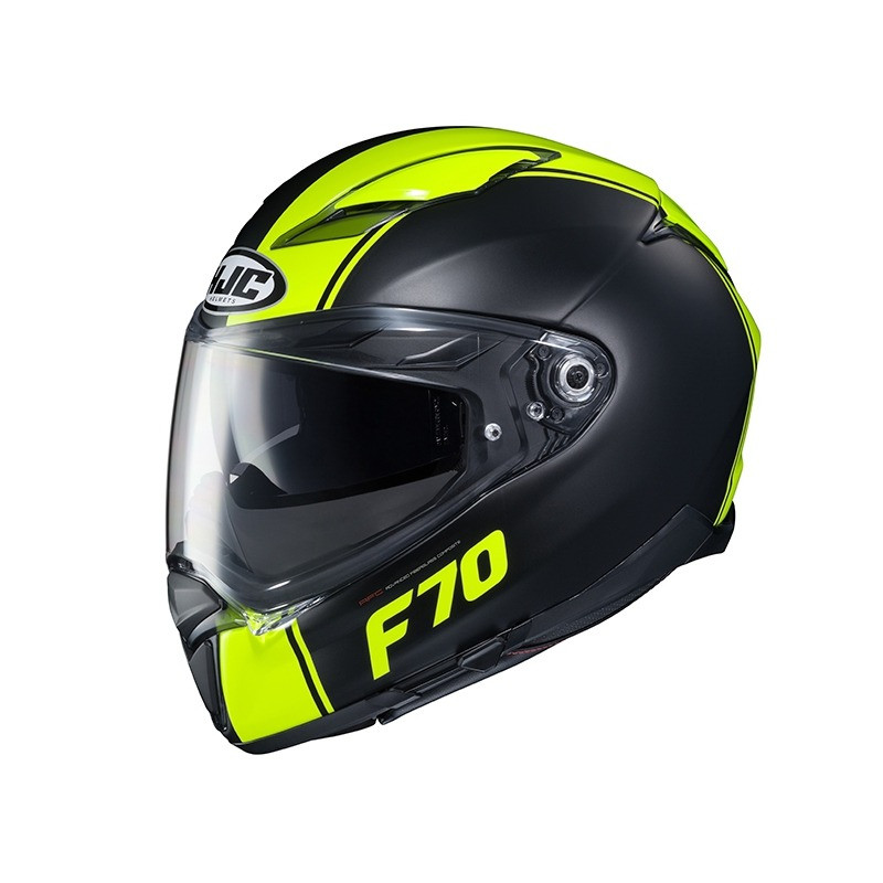HJC - CASCO MOTO INTEGRALE F70 MAGO MC4HSF NERO/GIALLO FLUO HJC - CASCO MOTO INTEGRALE F70 MAGO MC4HSF NERO/GIALLO FLUO