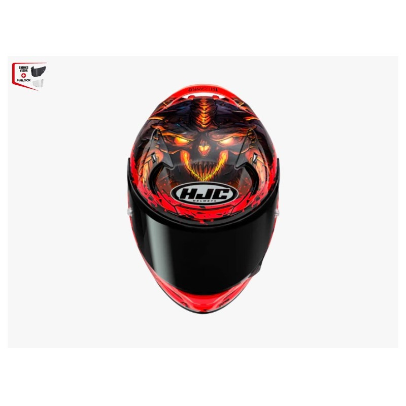 HJC - CASCO MOTO INTEGRALE RPHA 12 DIABLO BLIZZARD MC1 - NERO/ROSSO