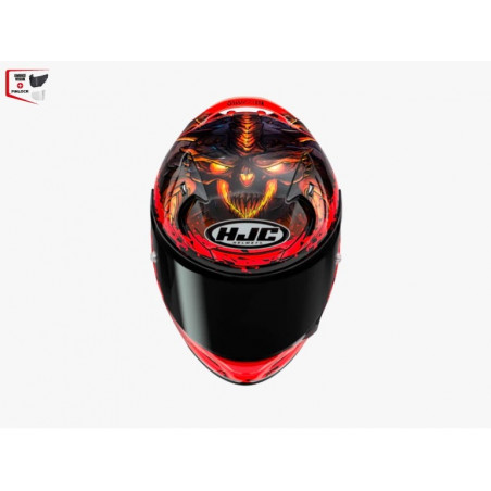 HJC - CASCO MOTO INTEGRALE RPHA 12 DIABLO BLIZZARD MC1 - NERO/ROSSO