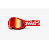 100% - MASCHERINA MOTOCROSS STRATA 2 JUNIOR LENTE SPECCHIATA ROSSA 461360 - ROSSO