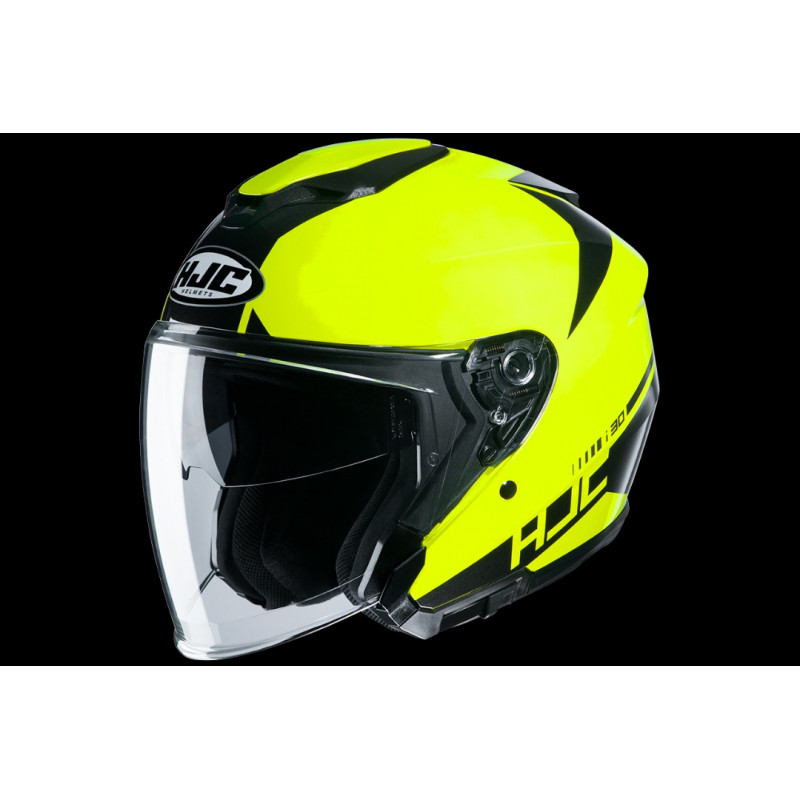 HJC - CASCO MOTO JET I30 BARAS MC4H NERO/GIALLO FLUO