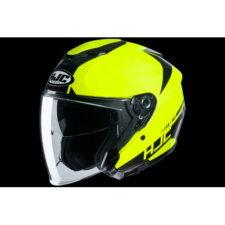 HJC - CASCO MOTO JET I30 BARAS MC4H NERO/GIALLO FLUO