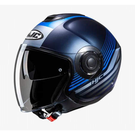 HJC - CASCO MOTO JET I40N DOVA MC2SF GRIGIO/ BLU OPACO