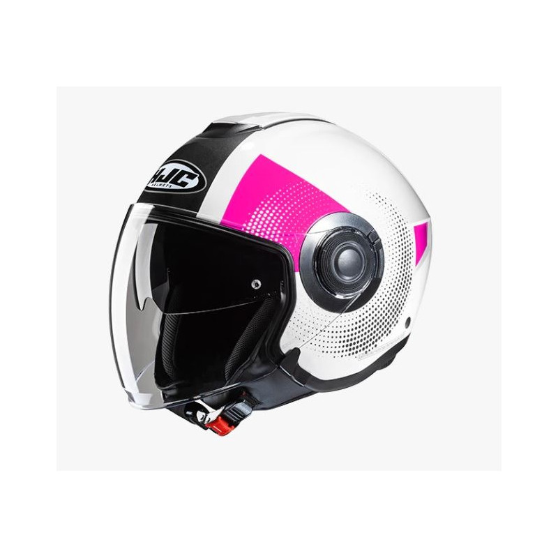 HJC - CASCO MOTO JET I40N PYLE MC8 BIANCO/ROSA