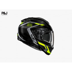 HJC - CASCO MOTO MODULARE RPHA 91 CARBON LAGOS MC3H - CARBONIO/GIALLO FLUO