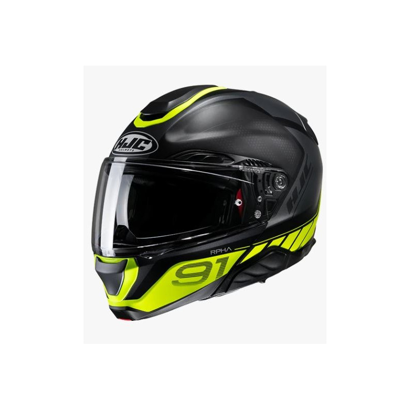 HJC - CASCO MOTO MODULARE RPHA 91 RAFINO MC3HSF NERO OPACO/GIALLO FLUO