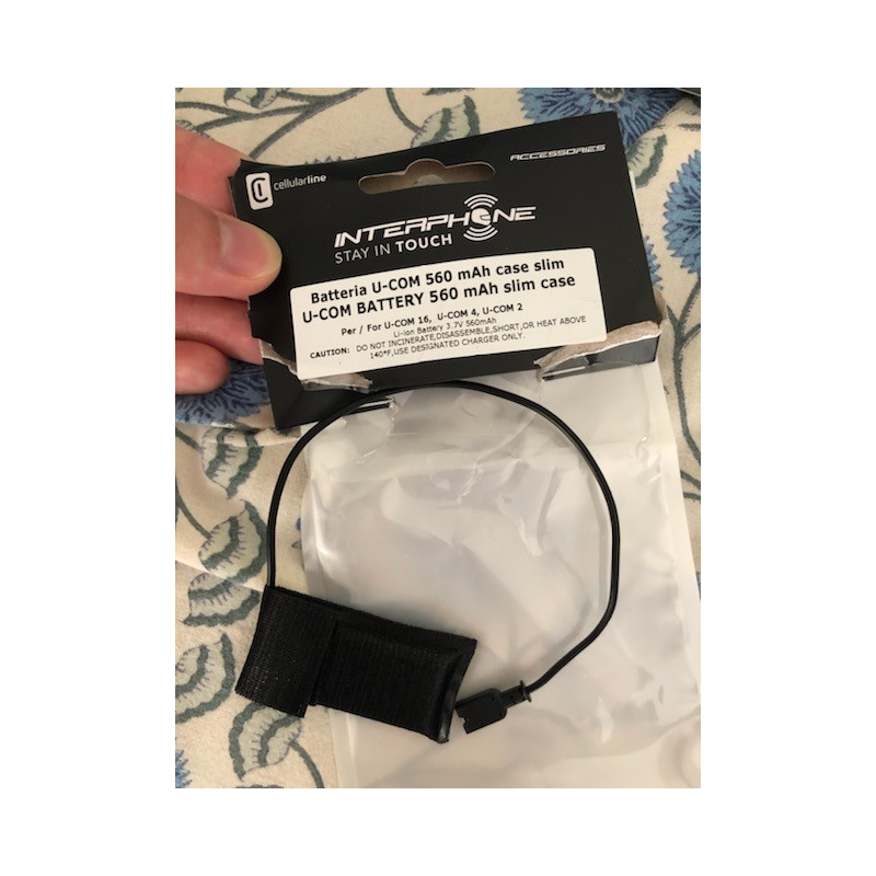 INTERPHONE - BATTERIA SLIM INTERFONO U-COM 560 MAH
