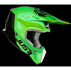 JUST1 - CASCO MOTOCROSS J18 PULSAR VERDE FLUO/GRIGIO/NERO