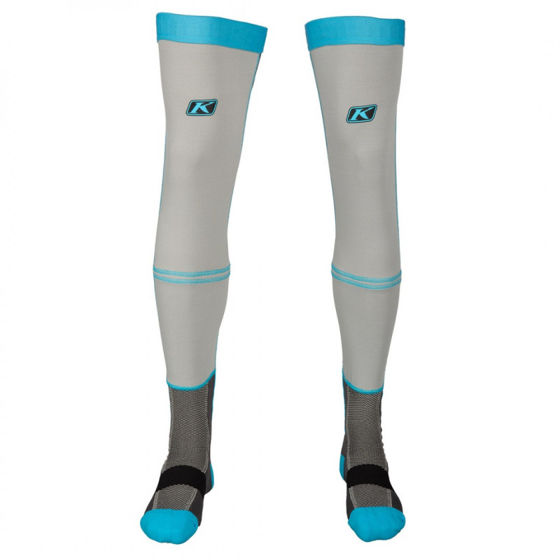 KLIM - CALZE TECNICHE ESTIVE TOURING LUNGHE AGGRESSOR COOL -1.0 GRIGIO/AZZURRO