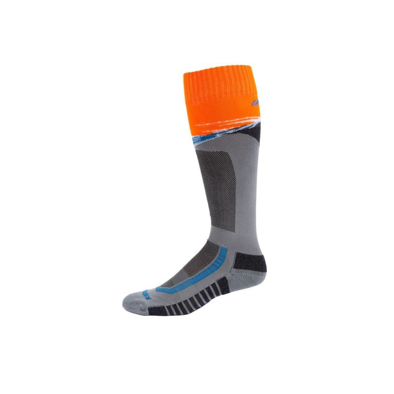 KLIM - CALZE TECNICHE MOTO ESTIVE AGGRESSOR VENTED SOCK AZZURRO/GRIGIO/ARANCIONE