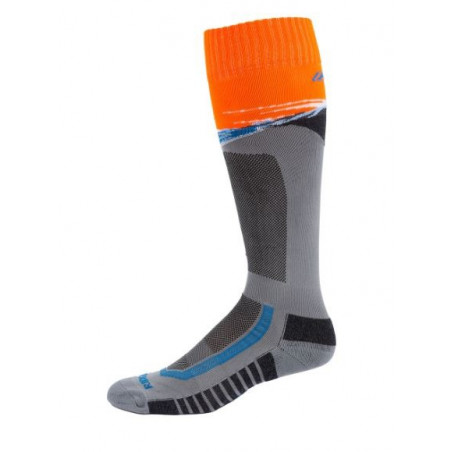 KLIM - CALZE TECNICHE MOTO ESTIVE AGGRESSOR VENTED SOCK AZZURRO/GRIGIO/ARANCIONE