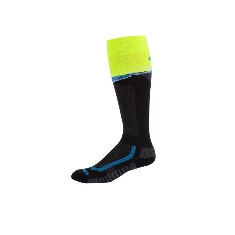 KLIM - CALZE TECNICHE MOTO ESTIVE AGGRESSOR VENTED SOCK AZZURRO/NERO/GIALLO FLUO KLIM - CALZE TECNICHE MOTO ESTIVE AGGRESSOR VENTED SOCK AZZURRO/NERO/GIALLO FLUO