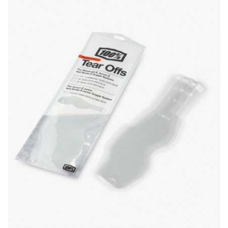 100% - TEAR-OFFS STANDARD PER MASCHERE RACECRAFT2/ACCURI2/STRATA2 (CONFEZIONE DA 50PZ)