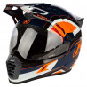 KLIM - CASCO MOTO ADVENTURE KRIOS PRO CARBONIO/ARANCIONE/BLU/BIANCO