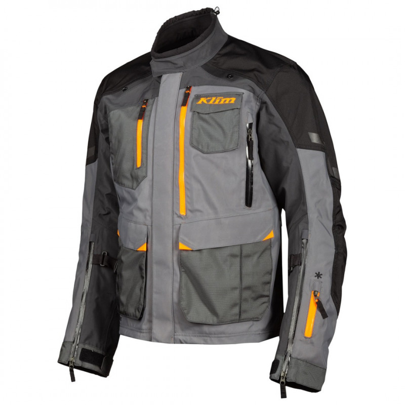 KLIM - GIACCA MOTO TOURING CARLSBAD GORE-TEX GRIGIO/ARANCIONE KLIM - GIACCA MOTO TOURING CARLSBAD GORE-TEX GRIGIO/ARANCIONE