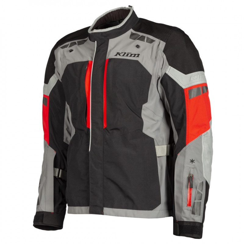 KLIM - GIACCA MOTO TOURING GORE-TEX LATITUDE NERO/GRIGIO/ROSSO