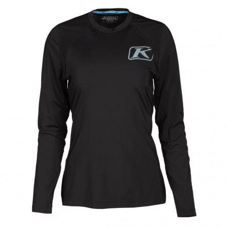 KLIM - MAGLIA MANICHE LUNGHE INTIMA TECNICA DONNA ESTIVA SOLSTICE -1 NERO