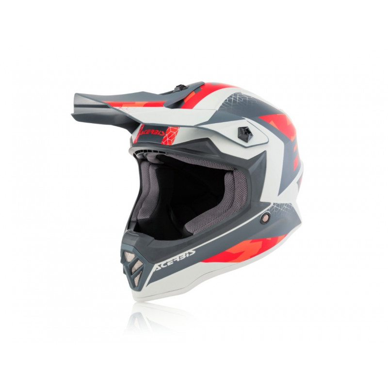 ACERBIS - CASCO MOTOCROSS IMPACT STEEL BAMBINO ROSSO/GRIGIO