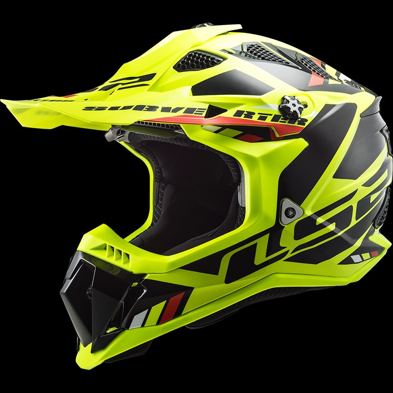 LS2 - CASCO MOTOCROSS MX700 SUBVERTER STOMP NERO/GIALLO FLUO