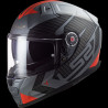 LS2 - CASCO MOTO INTEGRALE FF811 VECTOR II SPLITTER GRIGIO TITANIO OPACO/ROSSO