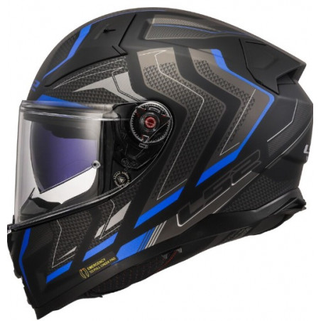 LS2 - CASCO MOTO INTEGRALE VECTOR II ALIZER FF811 - NERO/BLU
