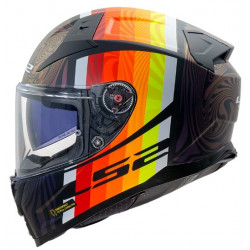 LS2 - CASCO MOTO INTEGRALE VECTOR II FREEDOM FF811 - NERO/ROSSO/ARANCIONE/GIALLO/VIOLA
