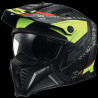 LS2 - CASCO MOTO JET ADVENTURE OF606 DRIFTER DEVOR NERO OPACO/GIALLO FLUO