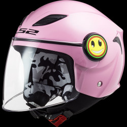 LS2 - CASCO MOTO JET BAMBINO OF602 FUNNY ROSA