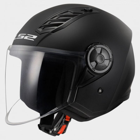 LS2 - CASCO MOTO JET OF616 AIRFLOW II NERO OPACO