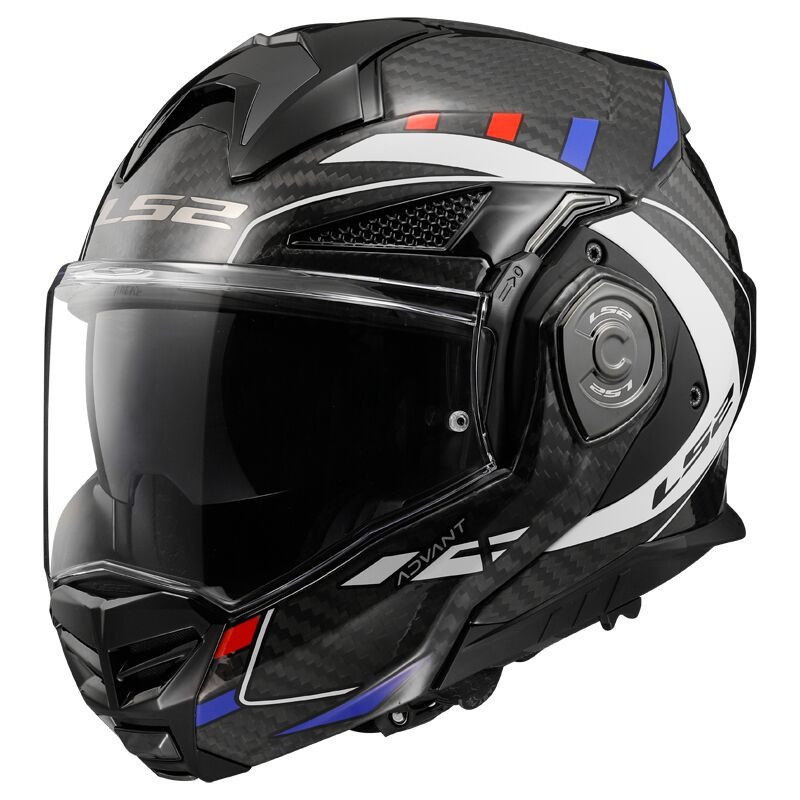 LS2 - CASCO MOTO MODULARE FF901 ADVANT X C FUTURE CARBONIO/BIANCO/BLU/ROSSO LS2 - CASCO MOTO MODULARE FF901 ADVANT X C FUTURE CARBONIO/BIANCO/BLU/ROSSO