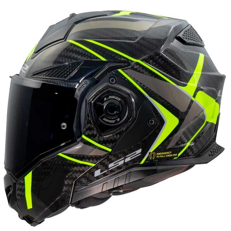 LS2 - CASCO MOTO MODULARE FF901 ADVANT X C FUTURE II - CARBONIO/GIALLO FLUO LS2 - CASCO MOTO MODULARE FF901 ADVANT X C FUTURE II - CARBONIO/GIALLO FLUO