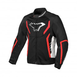MACNA - GIACCA MOTO ESTIVA GRISCO NERO/ROSSO/BIANCO