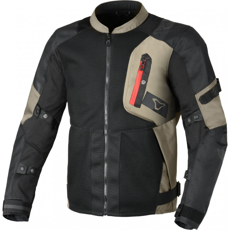 MACNA - GIACCA MOTO ESTIVA RADDIC NERO/SABBIA