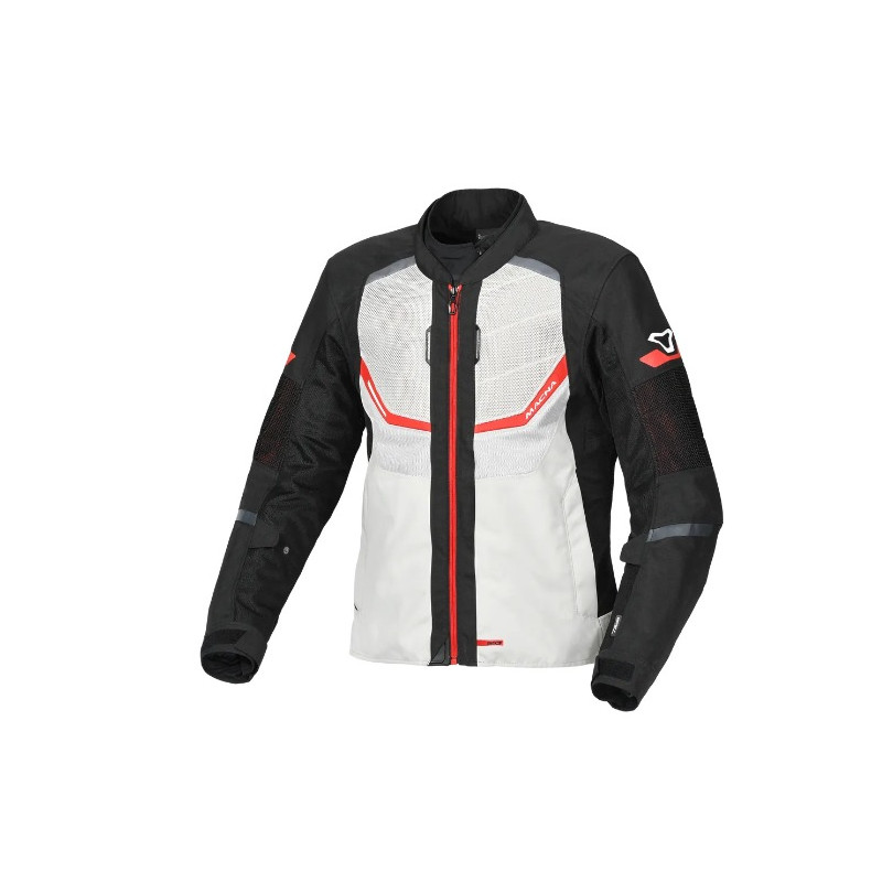 MACNA - GIACCA MOTO ESTIVA TONDO NERO/GRIGIO/ROSSO MACNA - GIACCA MOTO ESTIVA TONDO NERO/GRIGIO/ROSSO