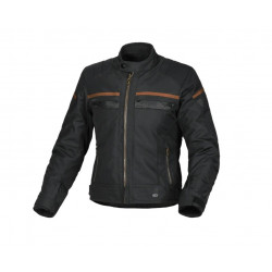MACNA - GIACCA MOTO IN TESSUTO DONNA ORYON - NERO/SABBIA